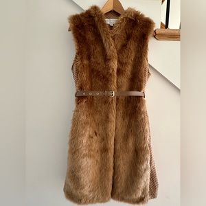 Fabulous Furs Faux Fur Long Vest